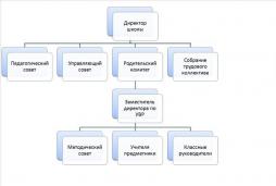 Схема структуры и органов управления МБОУ "Болхунская СОШ МО "Ахтубинский район"